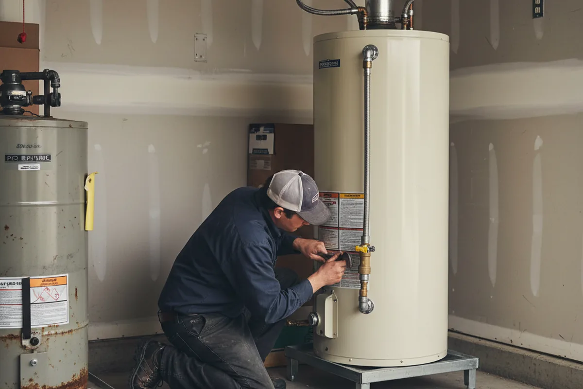 Water heater and shutoff valve replacement in Elmira